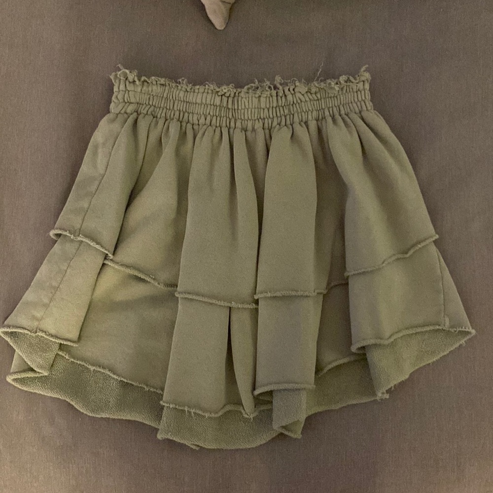 Aerie Fringed high low skirt